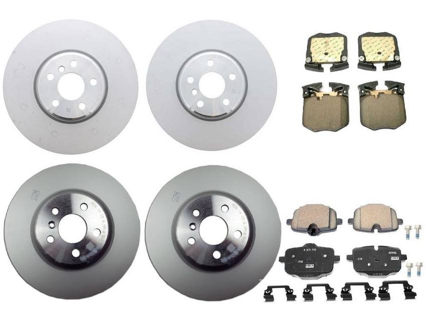 BMW Brake Kit - Pads and Rotors Front &  Rear (348mm/345mm)